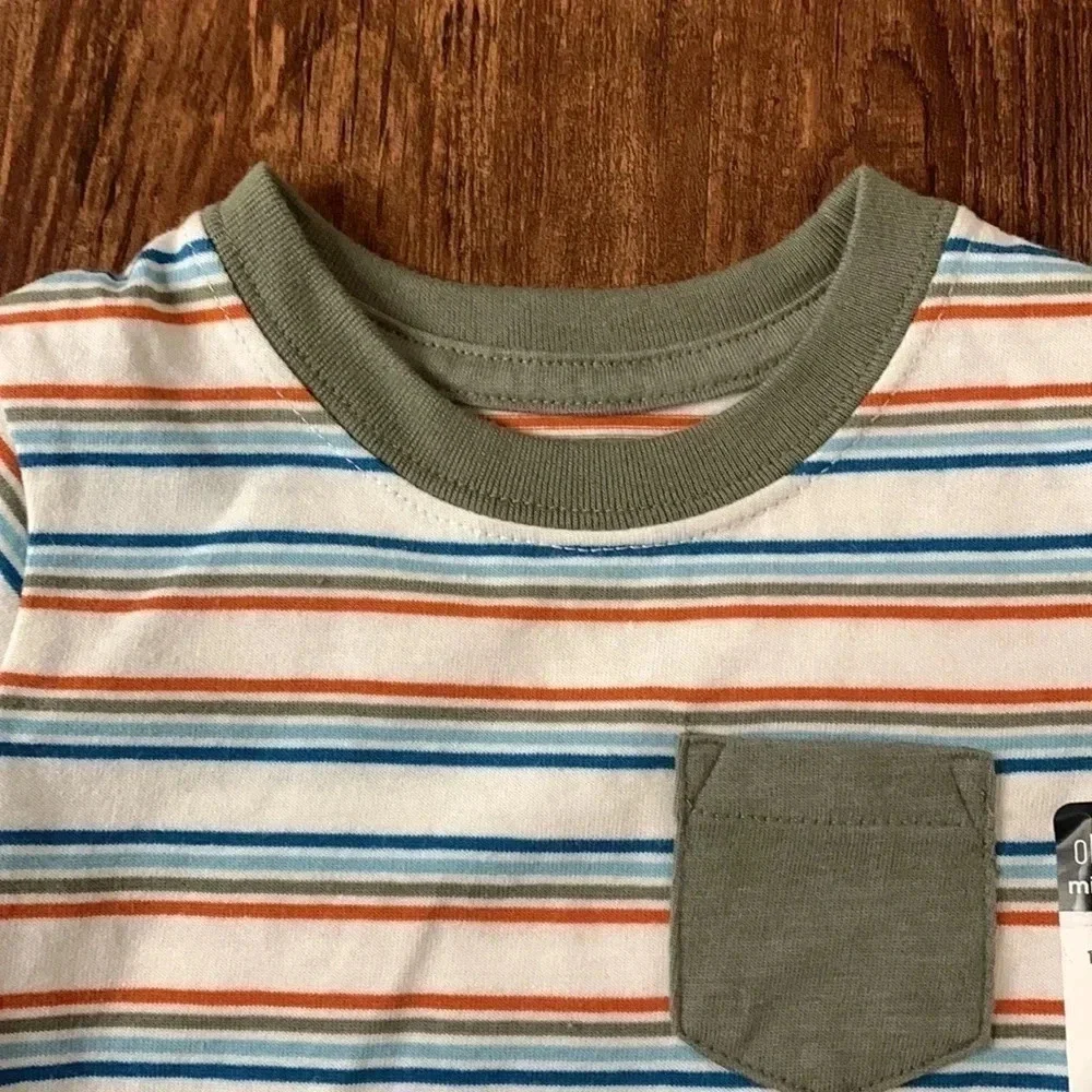 Okie Dokie Baby Crew Neck Striped Shirt 6 Months - Picture 4 of 5